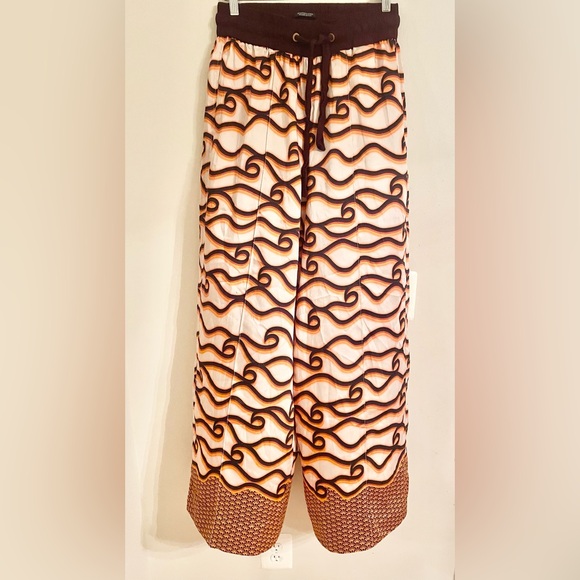 SCOTCH & SODA Abstract Print High Rise Wide Leg Pants Size Small- EUC